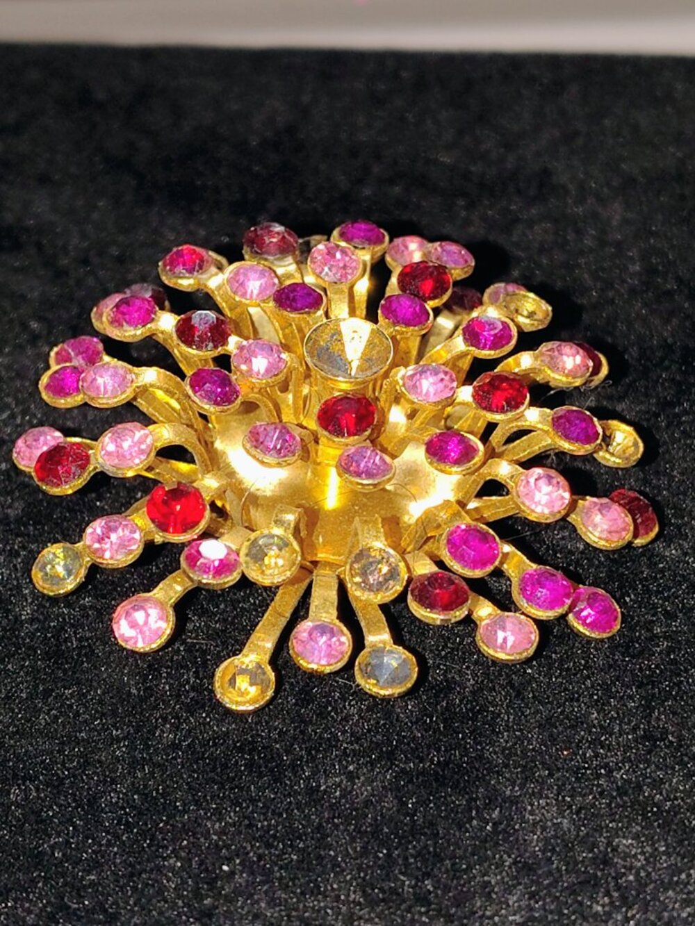 Vintage 1950s–1960s Mid‑Century “Sputnik” Atomic Starburst Brooch